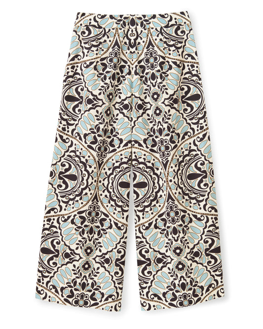 Salida Culotte Pants-Flor Medallion Tidal Pool