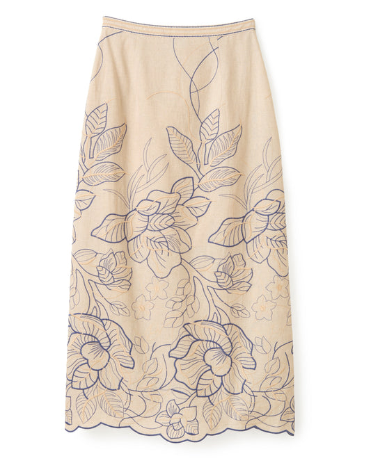 Cypress Skirt-Natural Linen