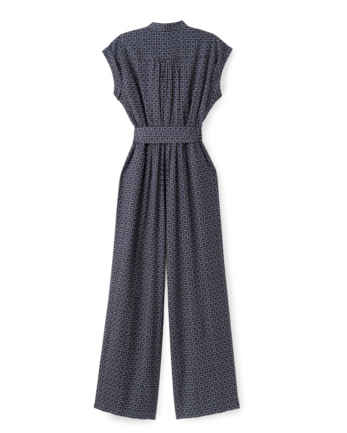 Marin Jumpsuit-Seaglass Print-Midnight Blue