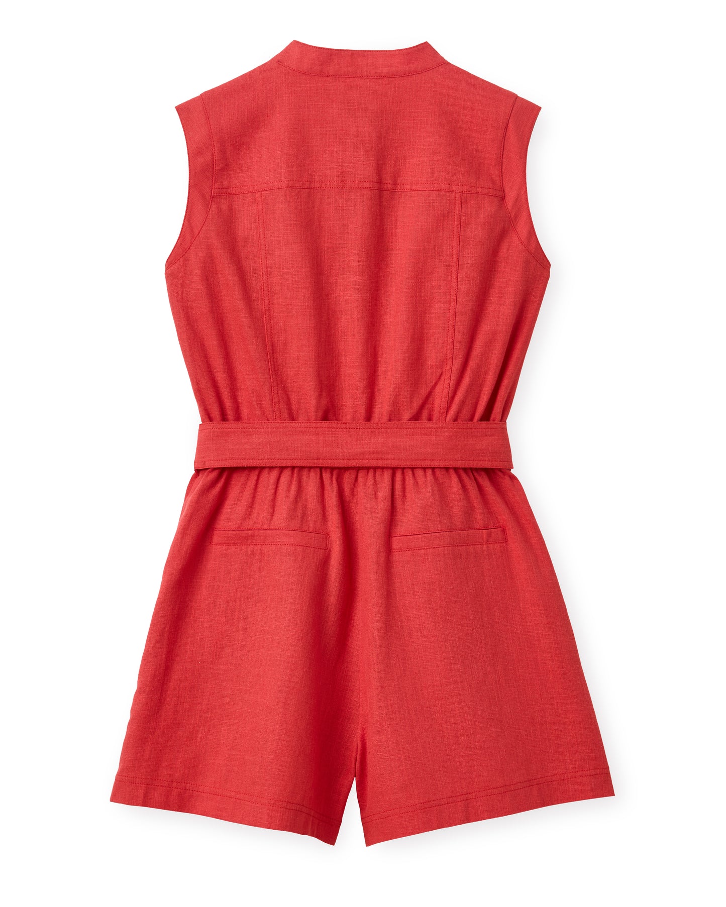 Rachel Sleeveless Romper-Poppy