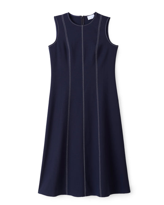Rain Midi Dress-Dark Navy