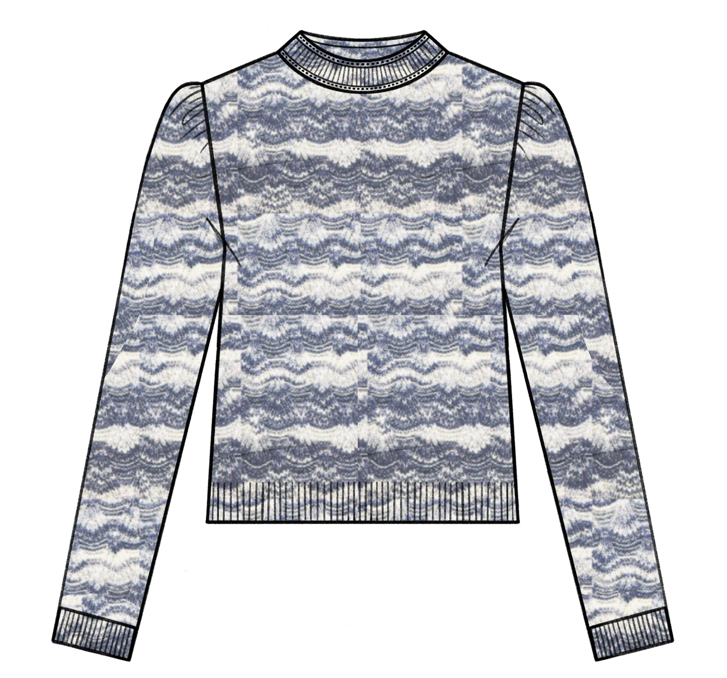 Fallon LS Sweater-Deep Sea