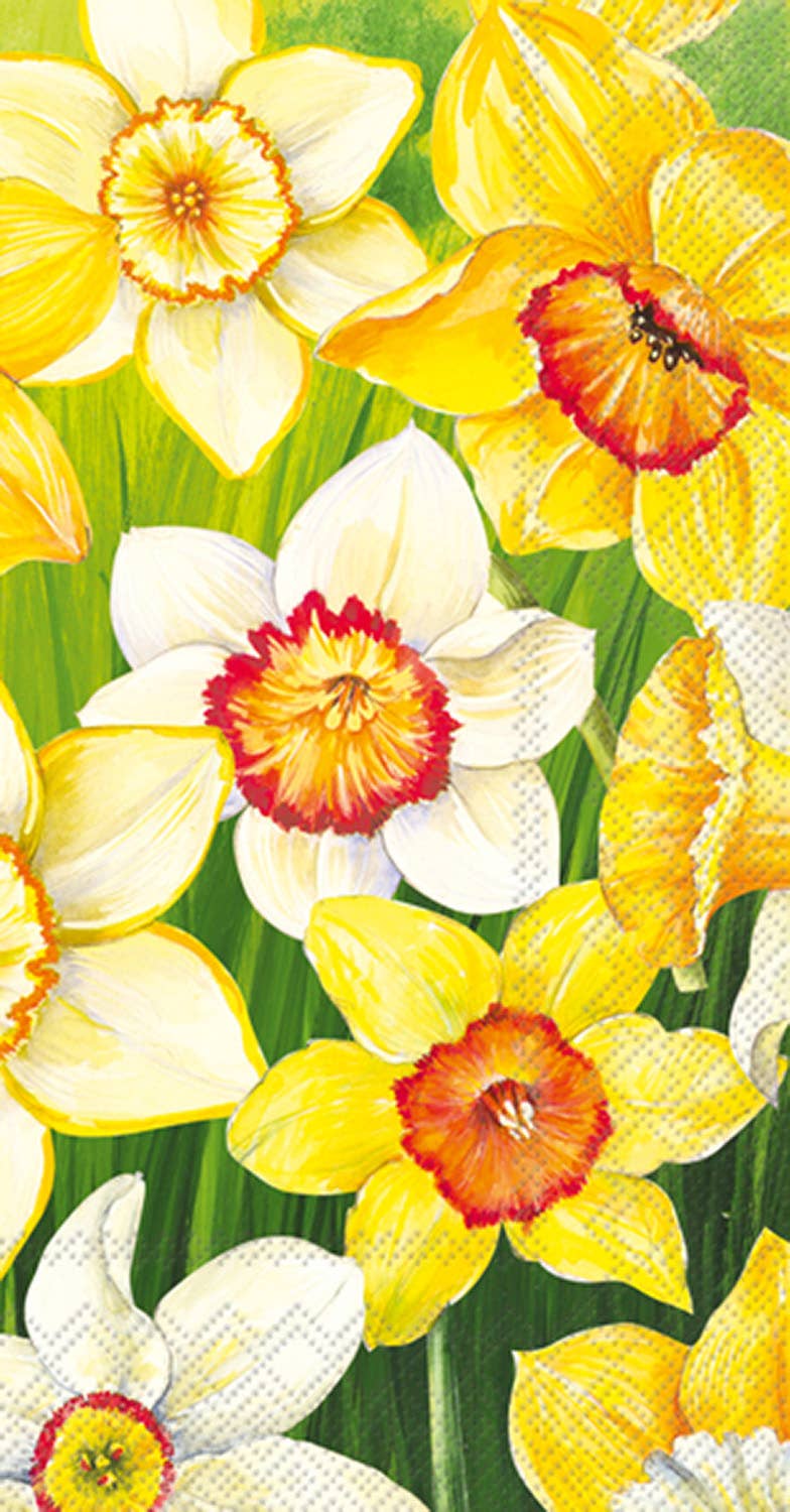 Paper Guest Towels 16 count Daffodils Field