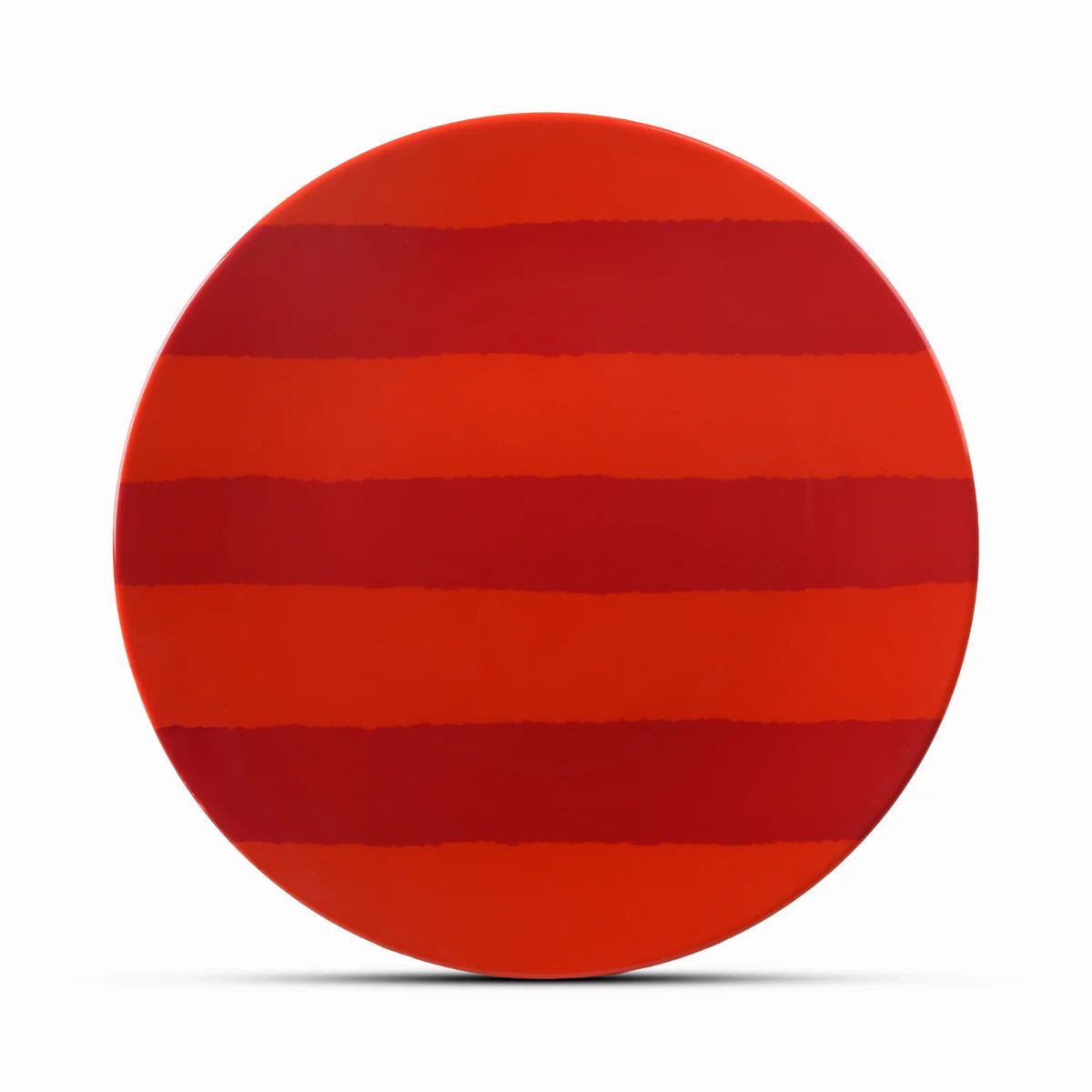 Cabana Striped Dinner Plate - Tomato