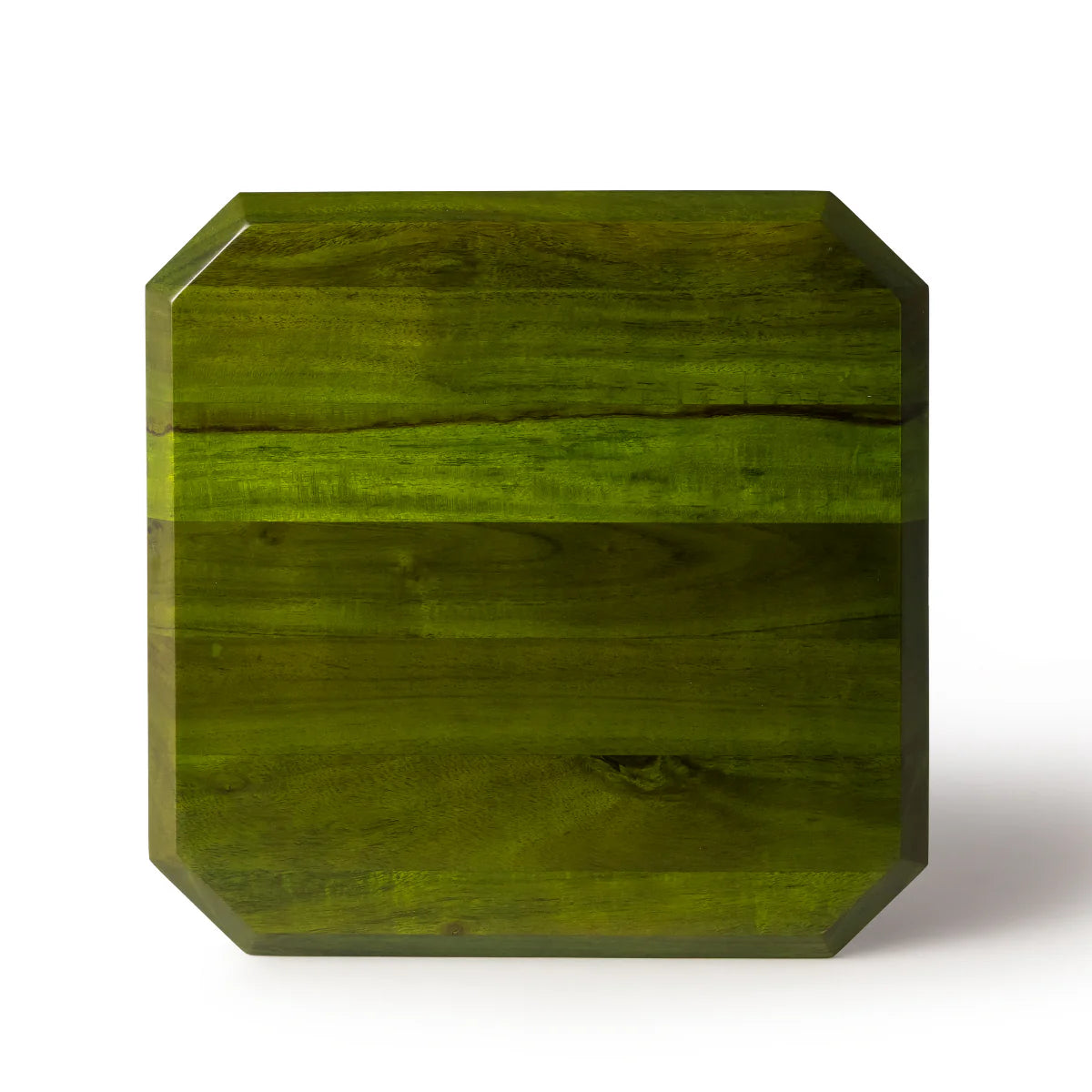 Stained Wood Serving Board - Green - Square