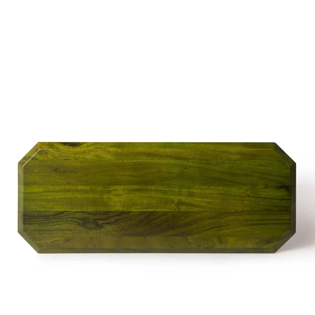 Stained Wood Serving Board - Green - Rectangle
