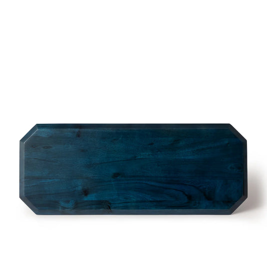 Stained Wood Serving Board - Blue - Rectangle