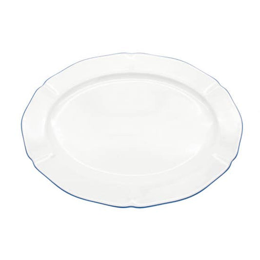 Amelie - Royal Blue Rim - 14" Oval Platter
