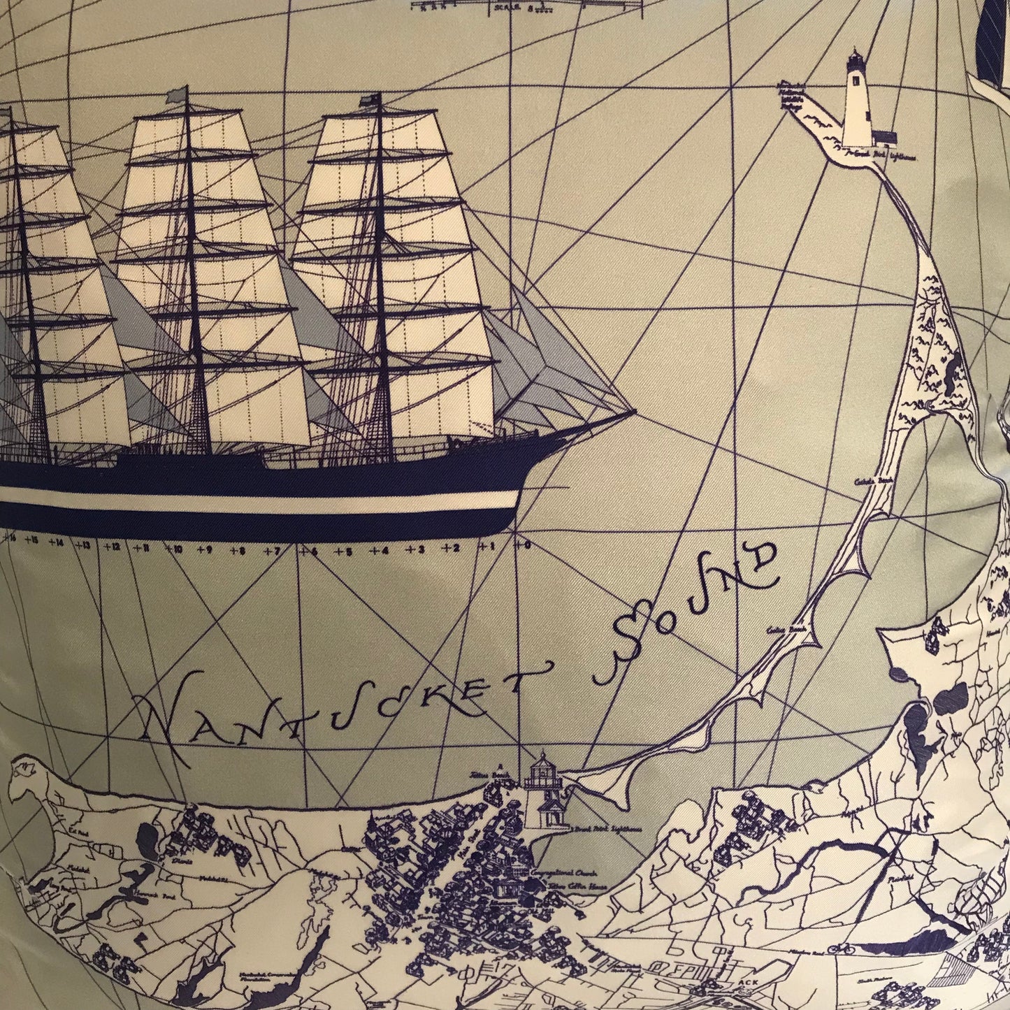 Nantucket Map Pillow