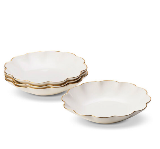 Scalloped Appetizer Plates - Set of 4