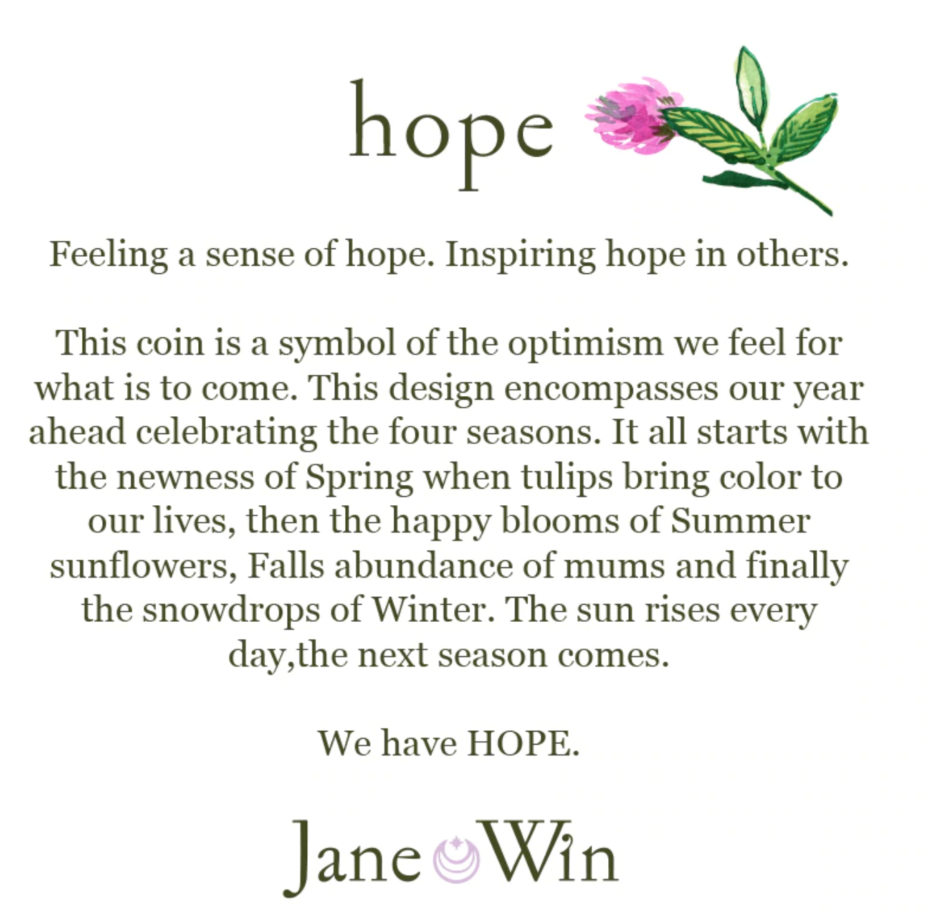 HOPE JW Small Pendant Necklace