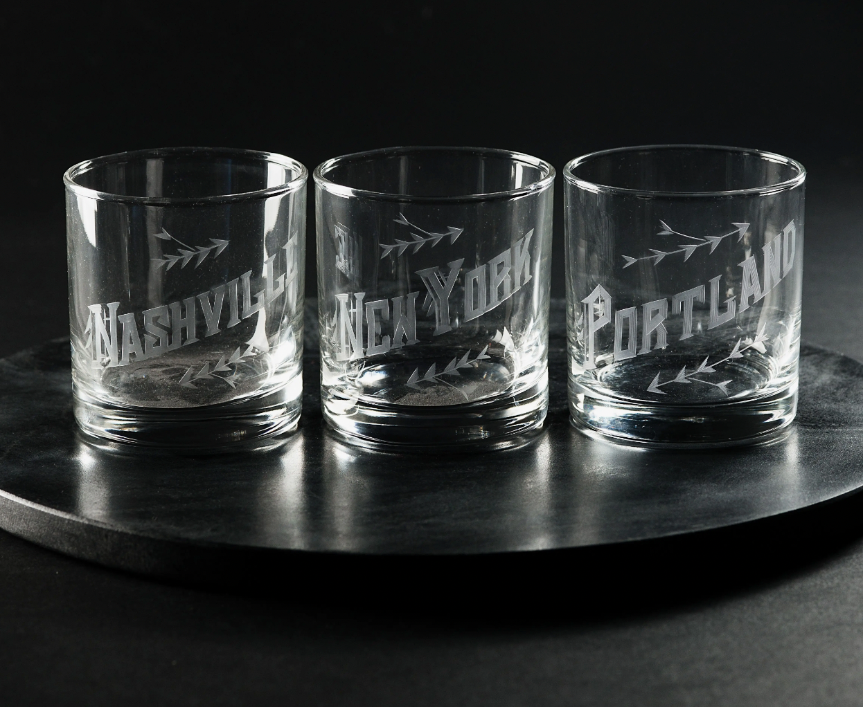 Custom Hand Engraved Nantucket Glasses