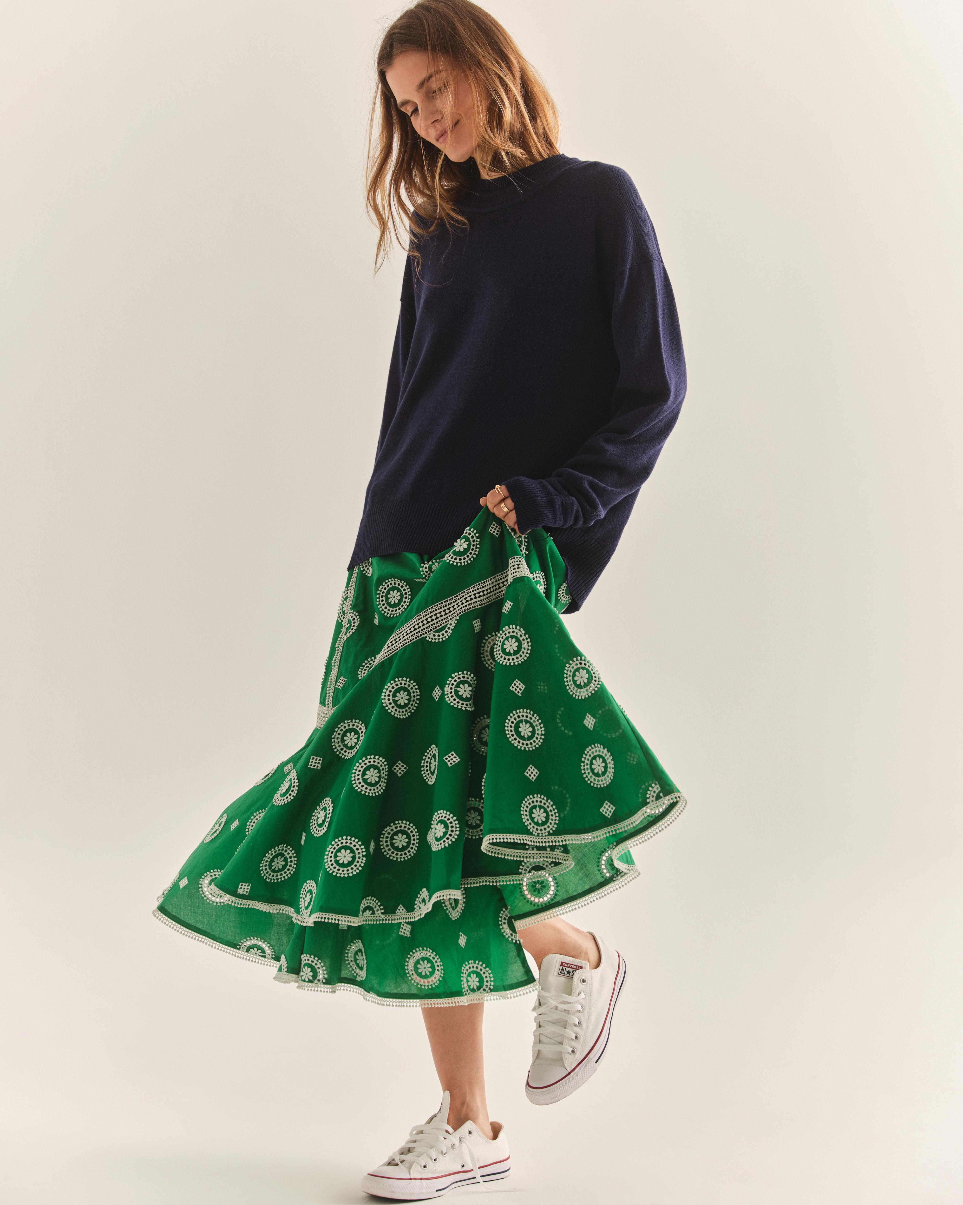 Caden Cotton Sweater-Midnight Blue