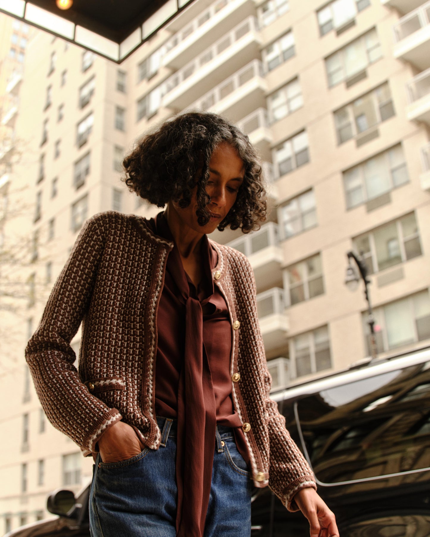 Peggy Long Sleeve Top-Espresso