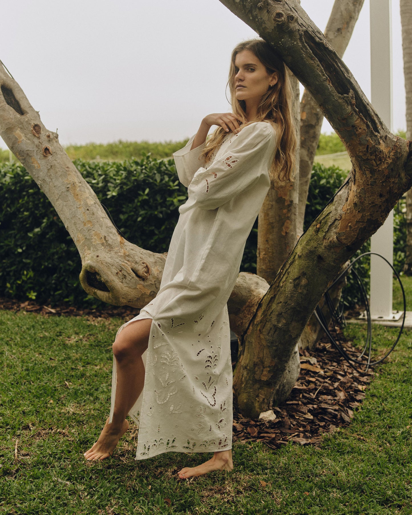 Athena Maxi Dress-Optic White