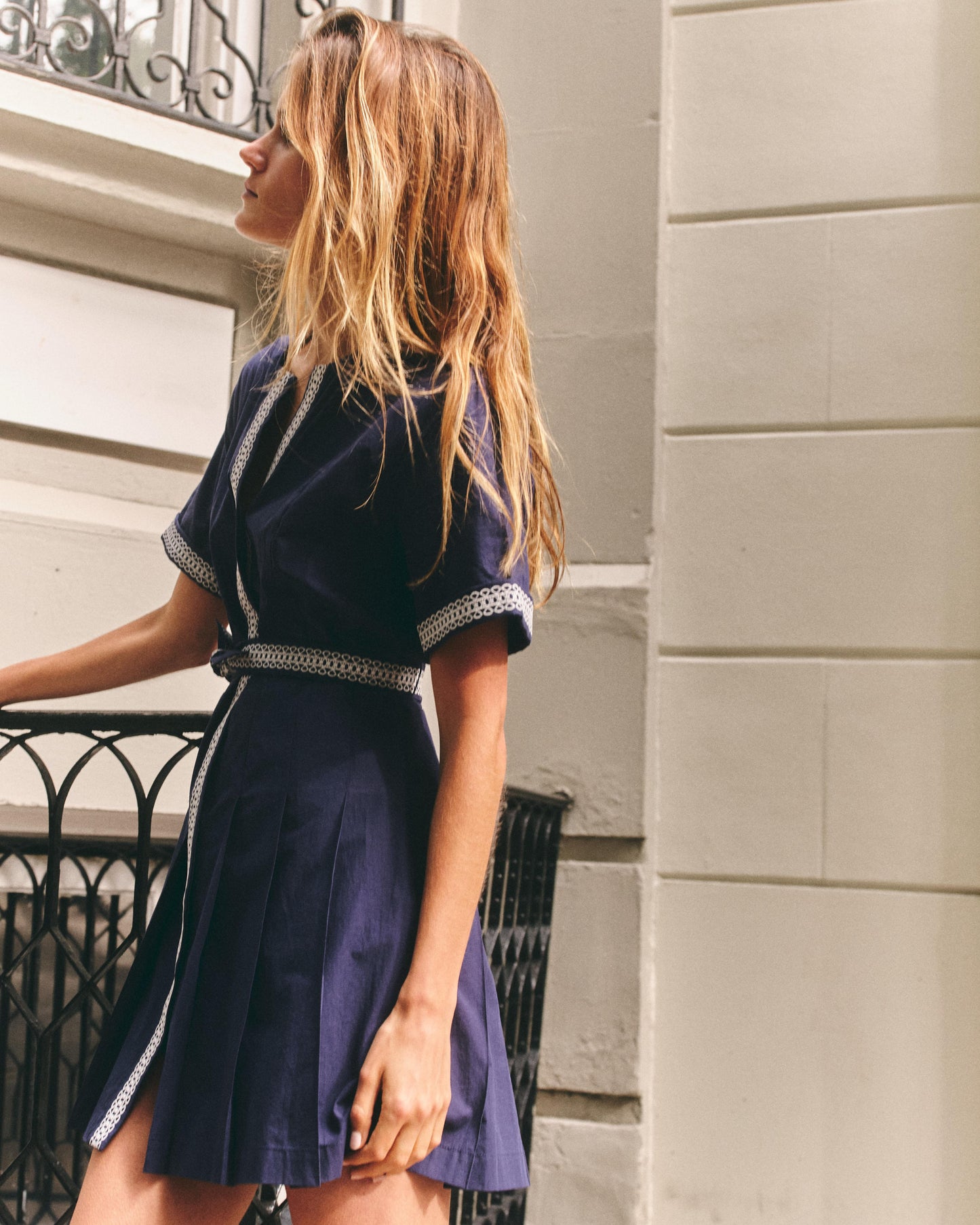Hadley Romper-Midnight Blue