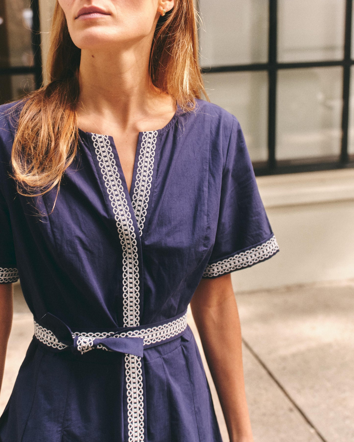 Hadley Romper-Midnight Blue