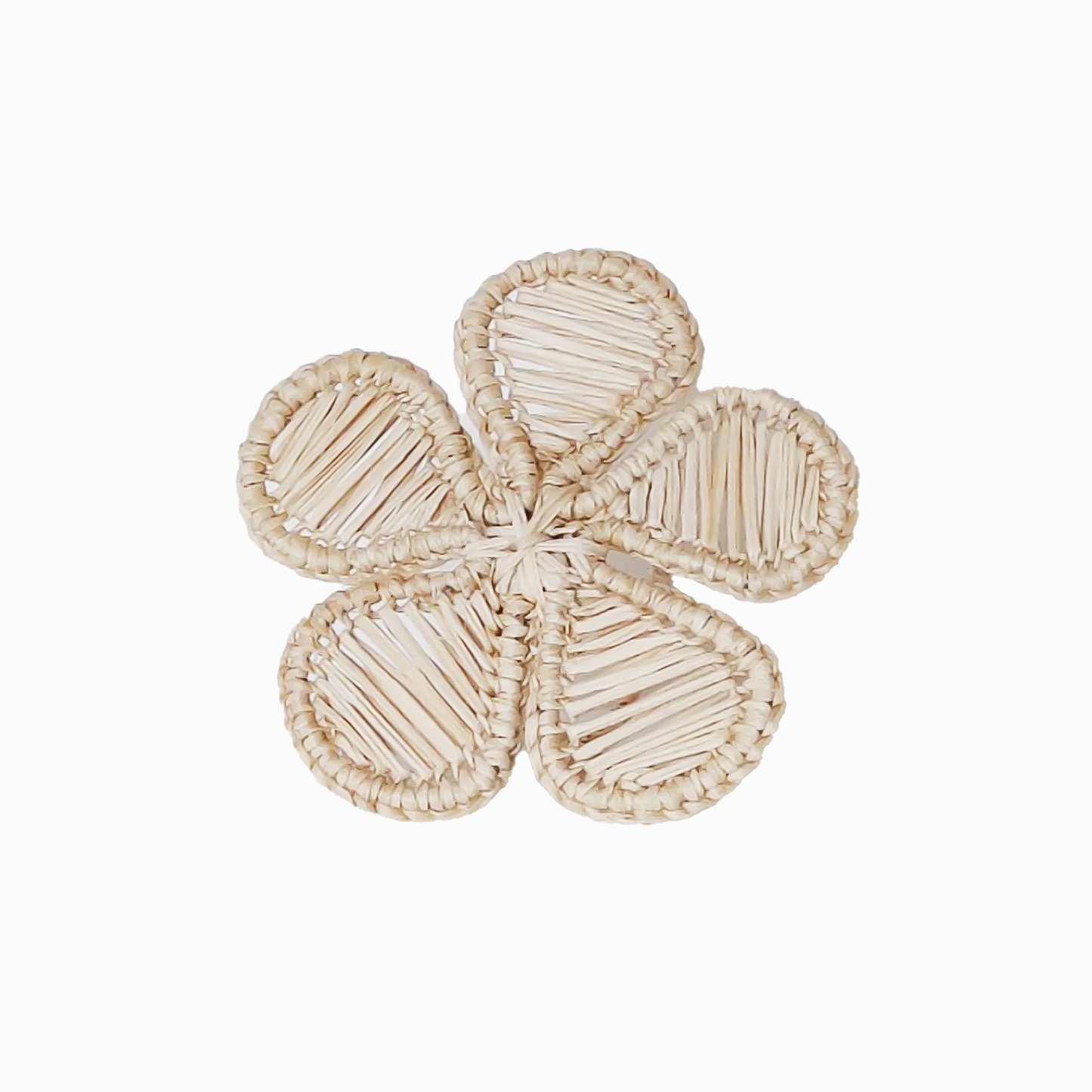Flower Iraca Napkin Ring - Straw Raffia Tableware