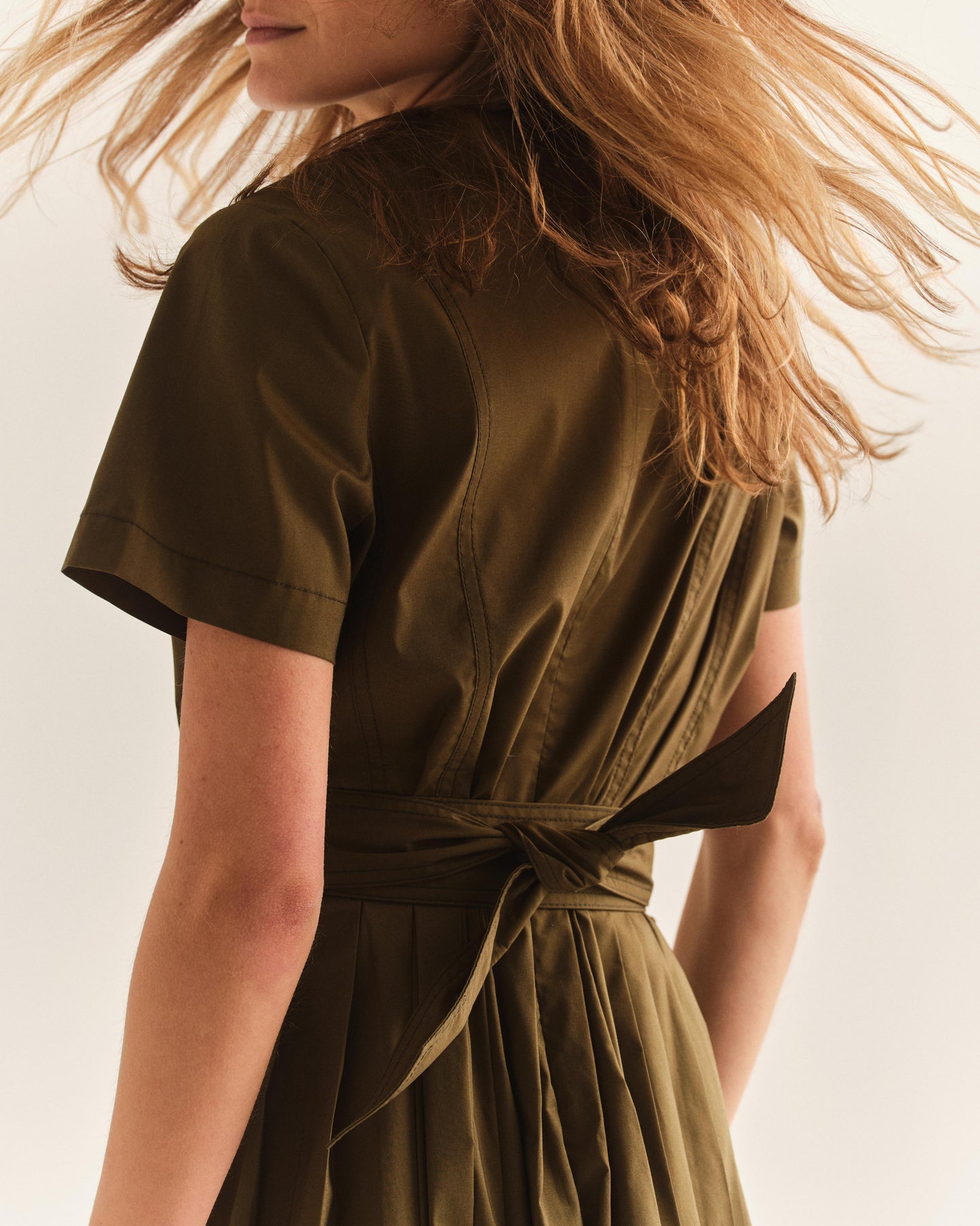 Stuart Midi Dress-Olive