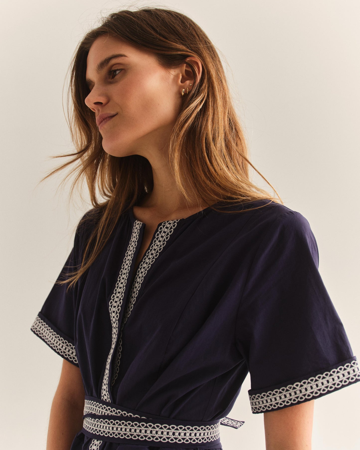 Hadley Romper-Midnight Blue
