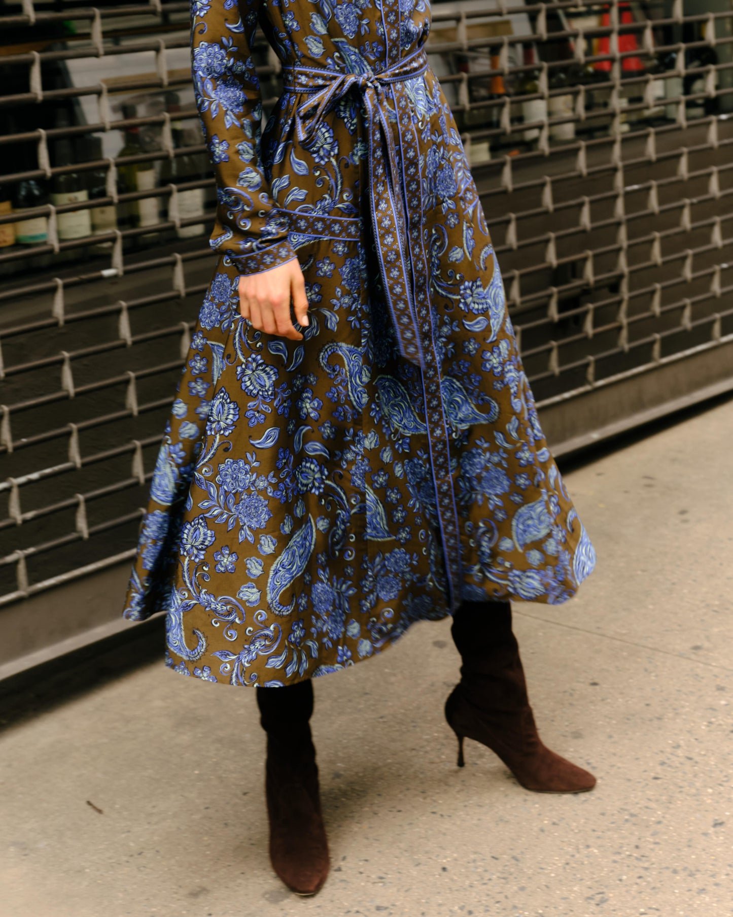 Helene Midi Dress-Cedar Hill Paisley