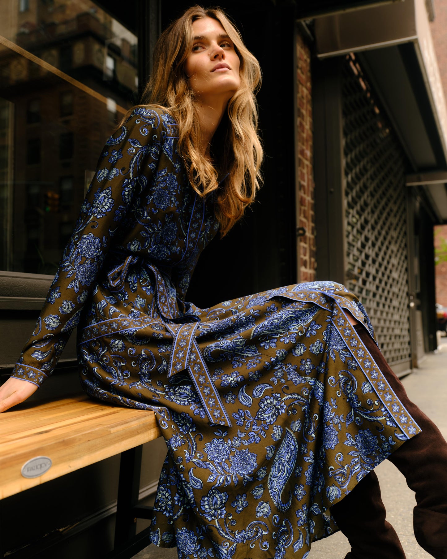 Helene Midi Dress-Cedar Hill Paisley
