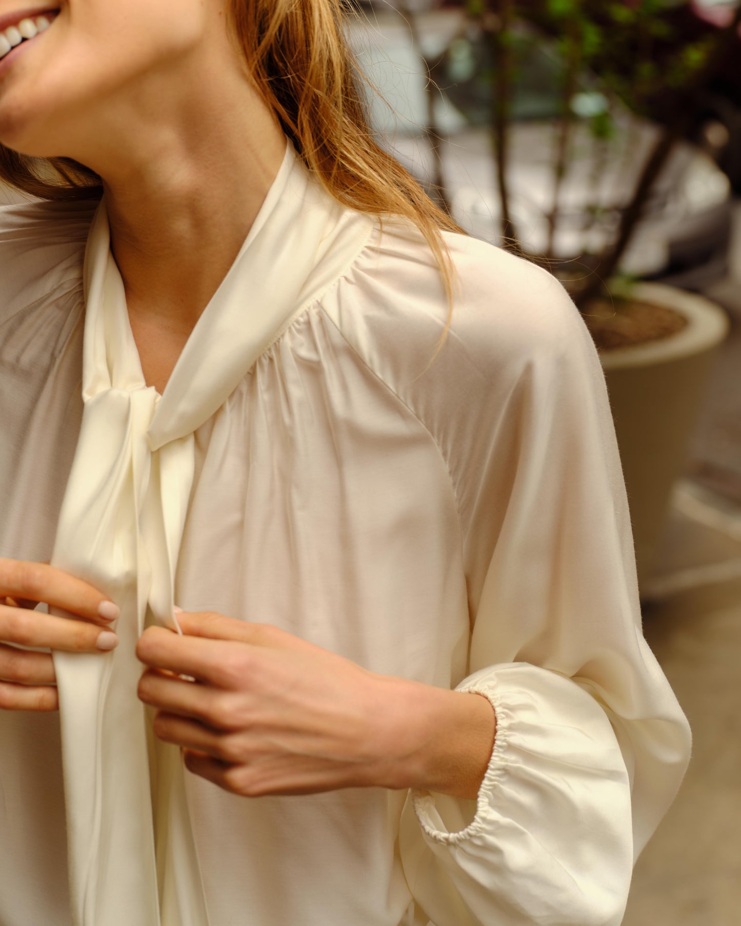 Peggy Long Sleeve Top-Ivory
