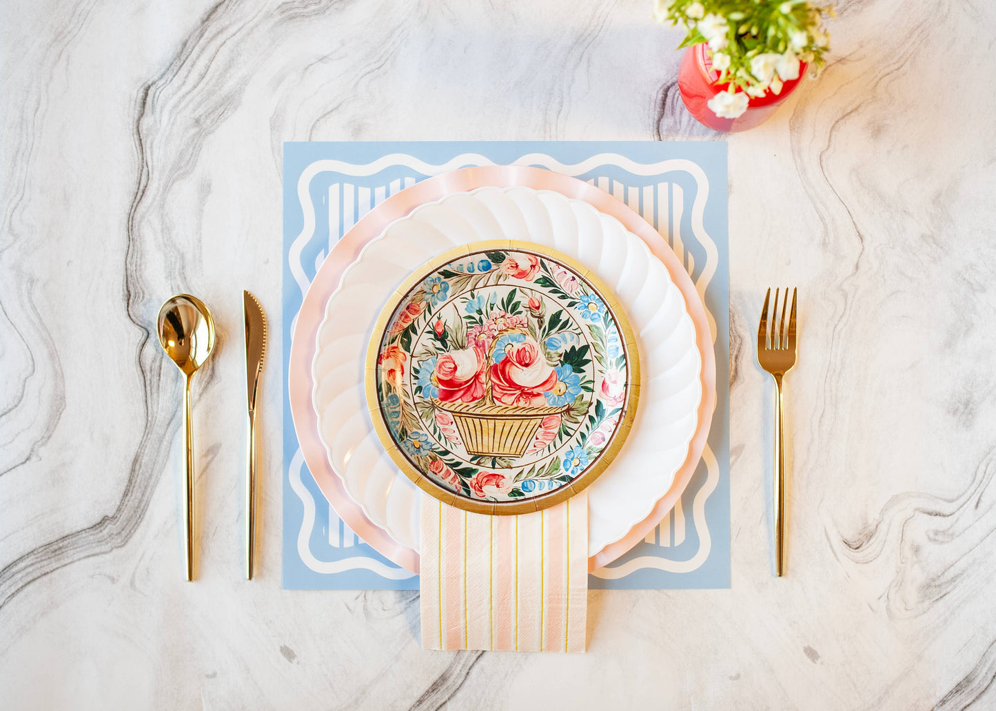 Brilliant Blue Paper Placemats