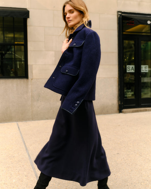 Mable Skirt-Dark Navy