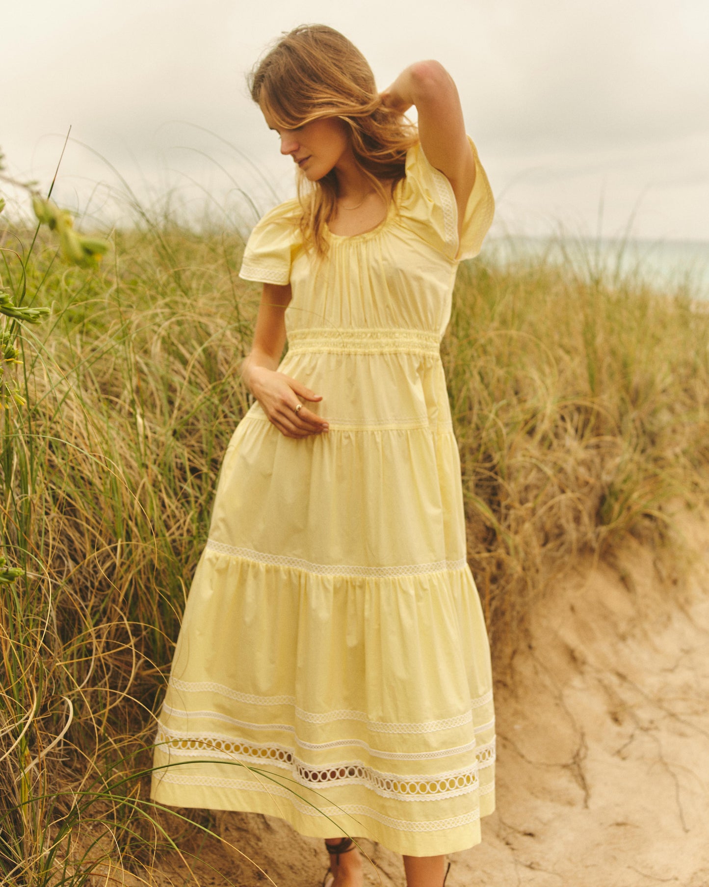 Zirra Midi Dress-Pale Lemon