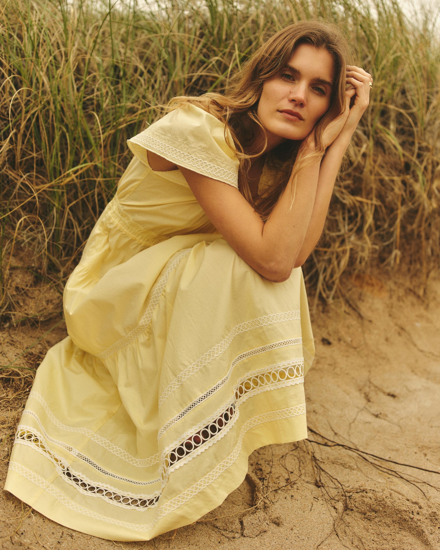 Zirra Midi Dress-Pale Lemon