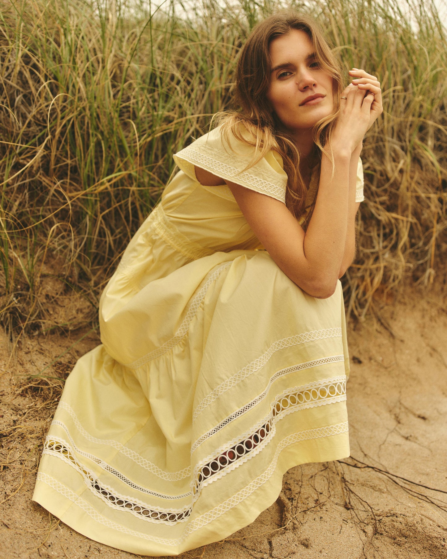 Zirra Midi Dress-Pale Lemon