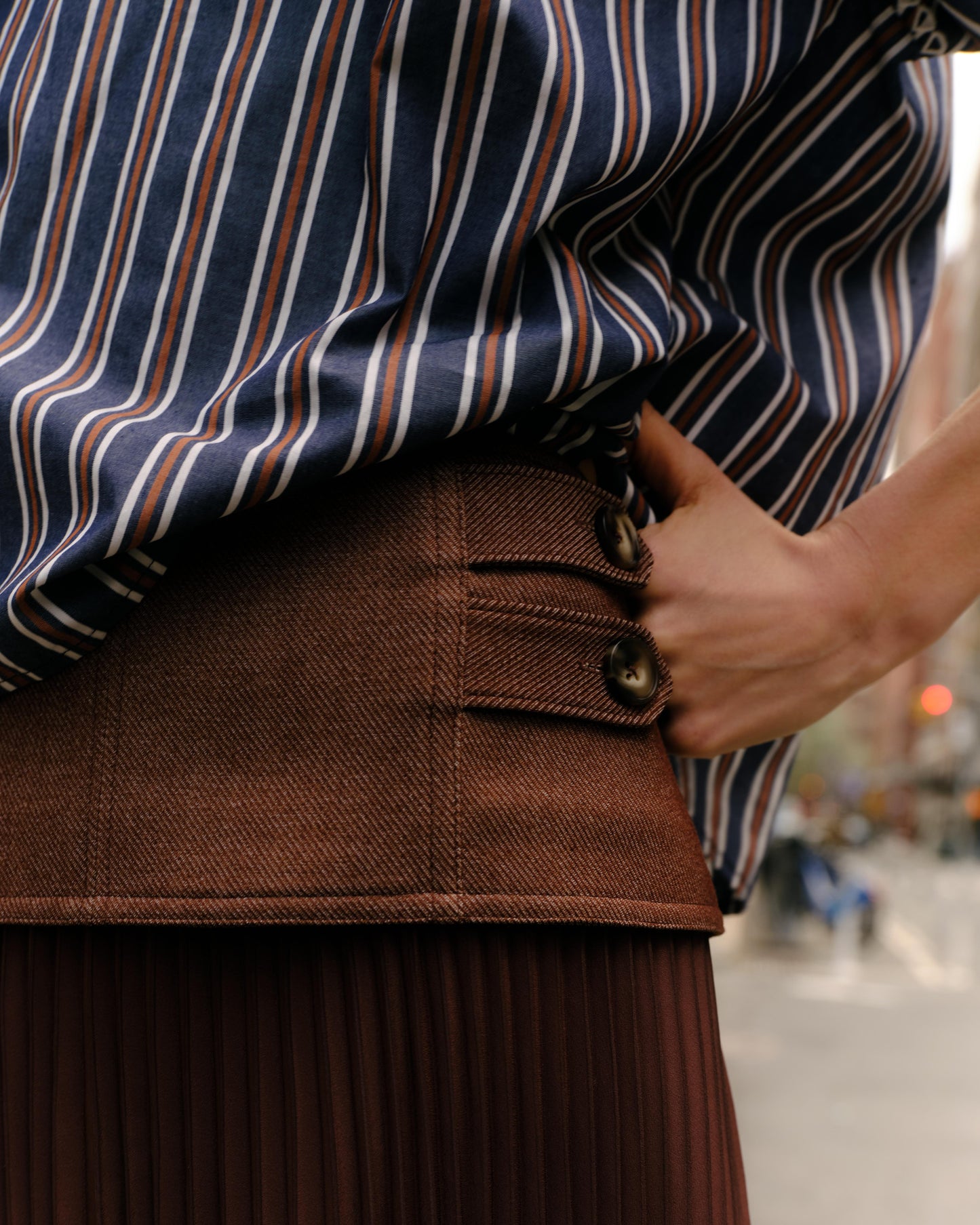 Estelle Pleated Skirt-Mocha