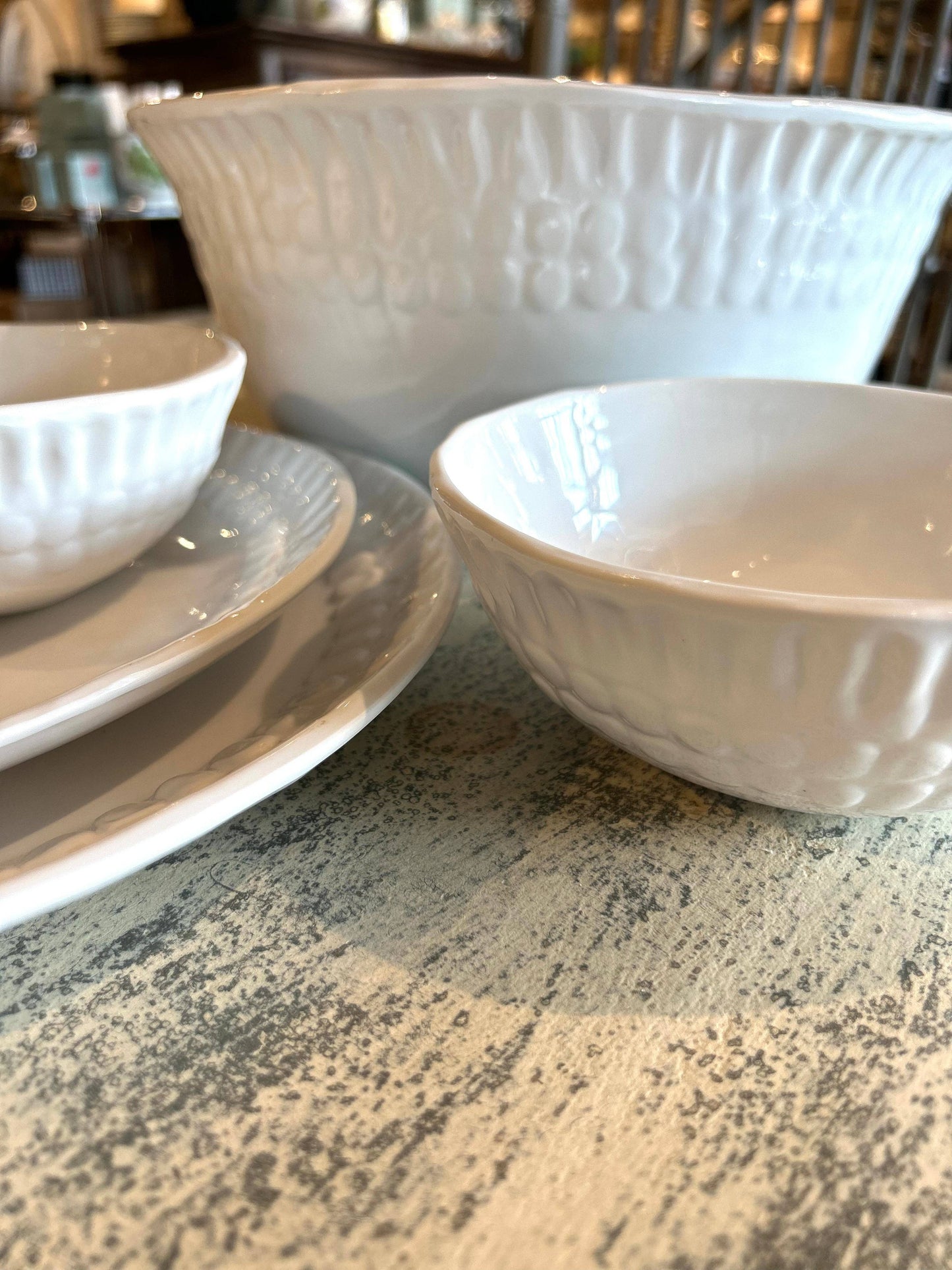 Dottie Large Serving Bowl: White