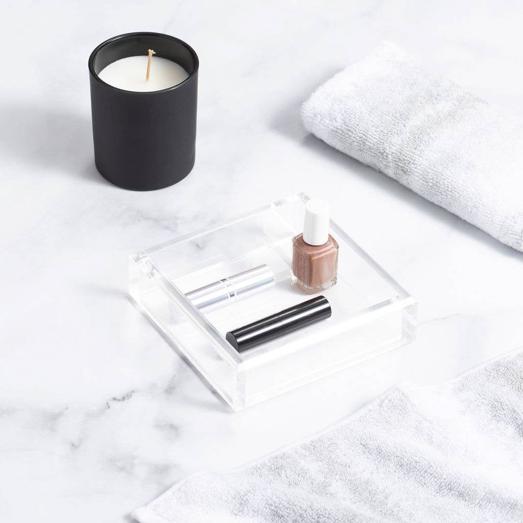 Cocktail Napkin Acrylic Tray | Hamptons White