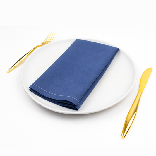 Dinner Napkins | Mystic Blue Disposable Cotton