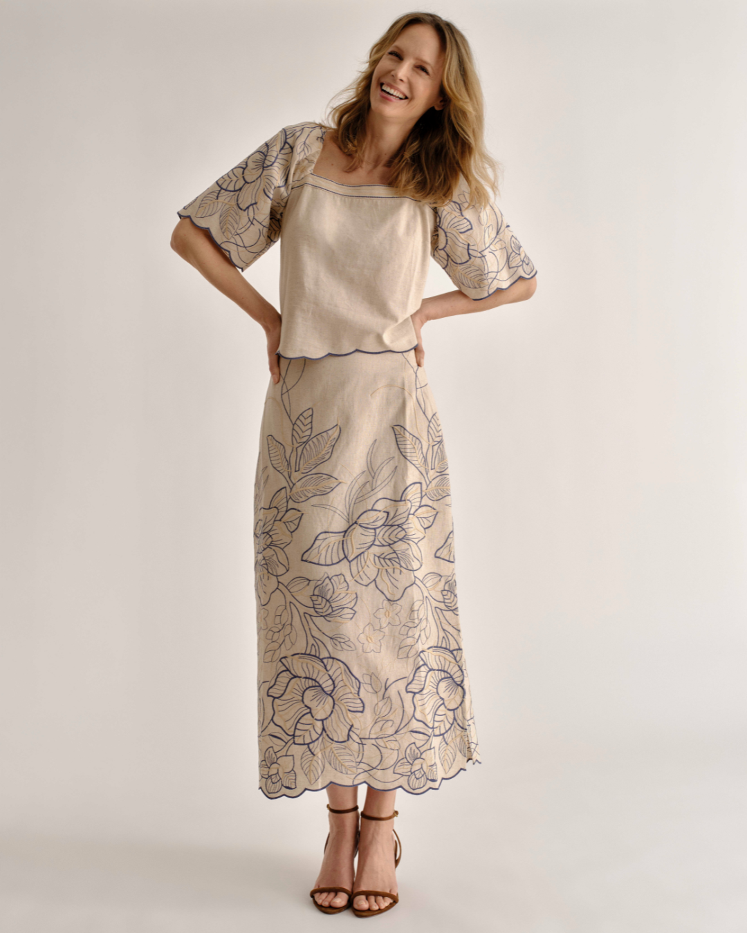 Cypress Skirt-Natural Linen