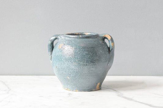 Found Blue/Green Tones Ceramic Confit Pot Vase Planter