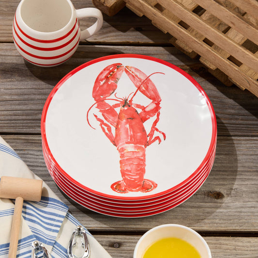 Beach House Lobster Dinner Plate - Set of 4