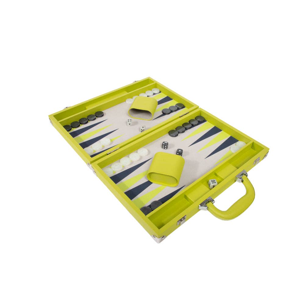 Ellen Backgammon Set: Lime