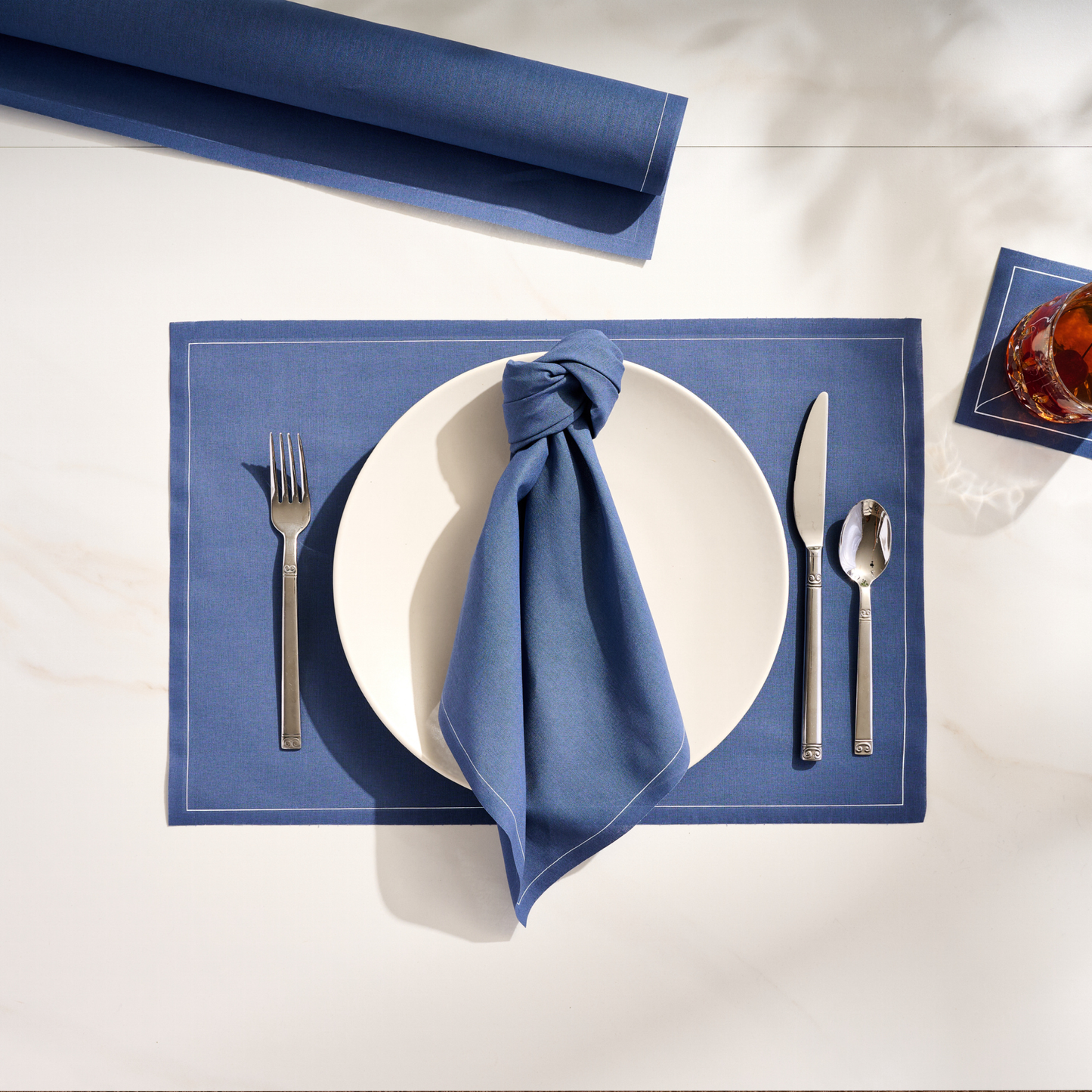 Dinner Napkins | Mystic Blue Disposable Cotton