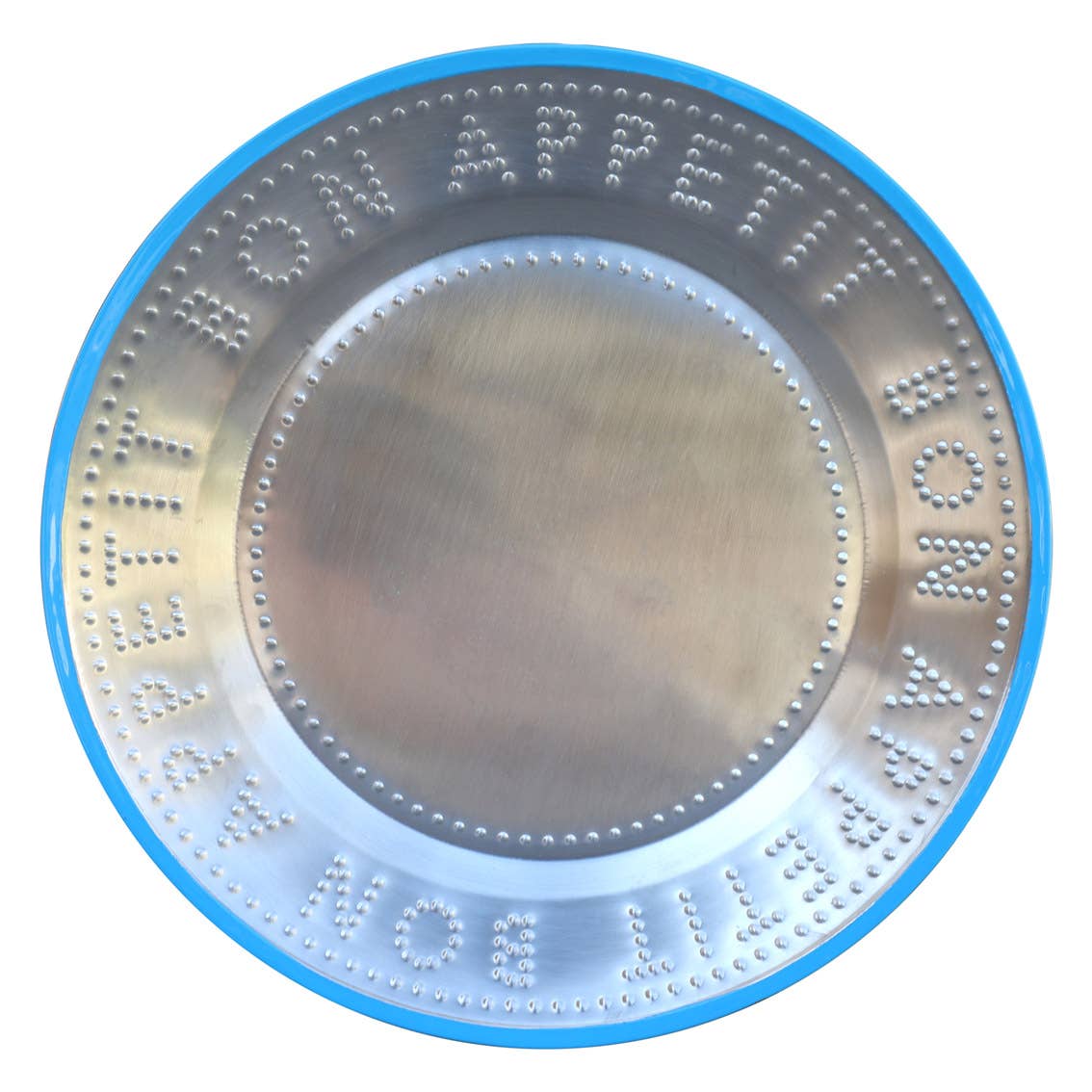 Blue Stainless Steel Reusable Plate | 25cm | Picnic |Summer|