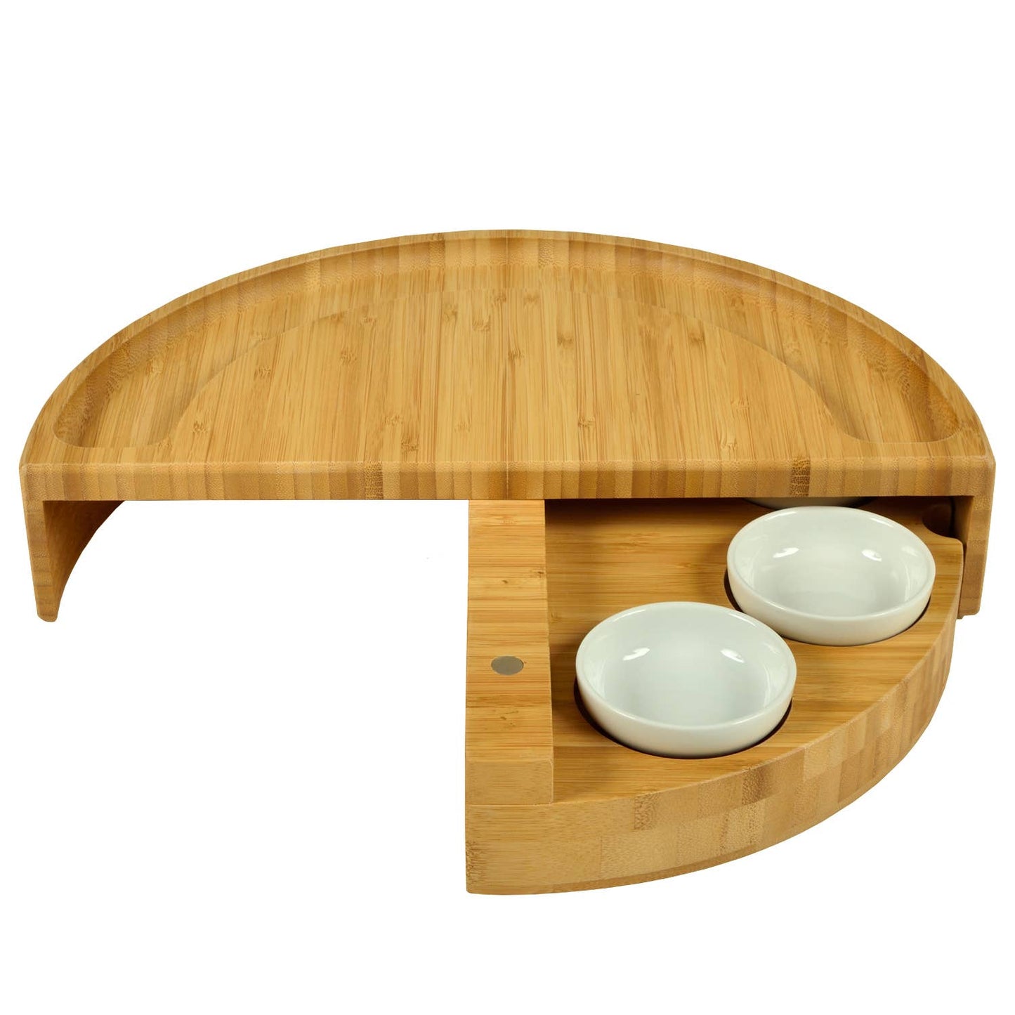 Swivel Charcuterie Board with Ceramic Bowls & Tools