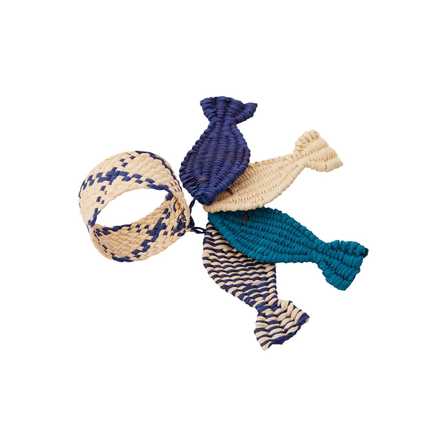 Hanging Fish Napkin Ring: Blue