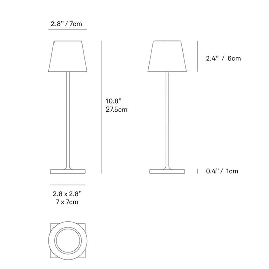 Poldina Pro Micro Cordless Lamp: Steel Blue