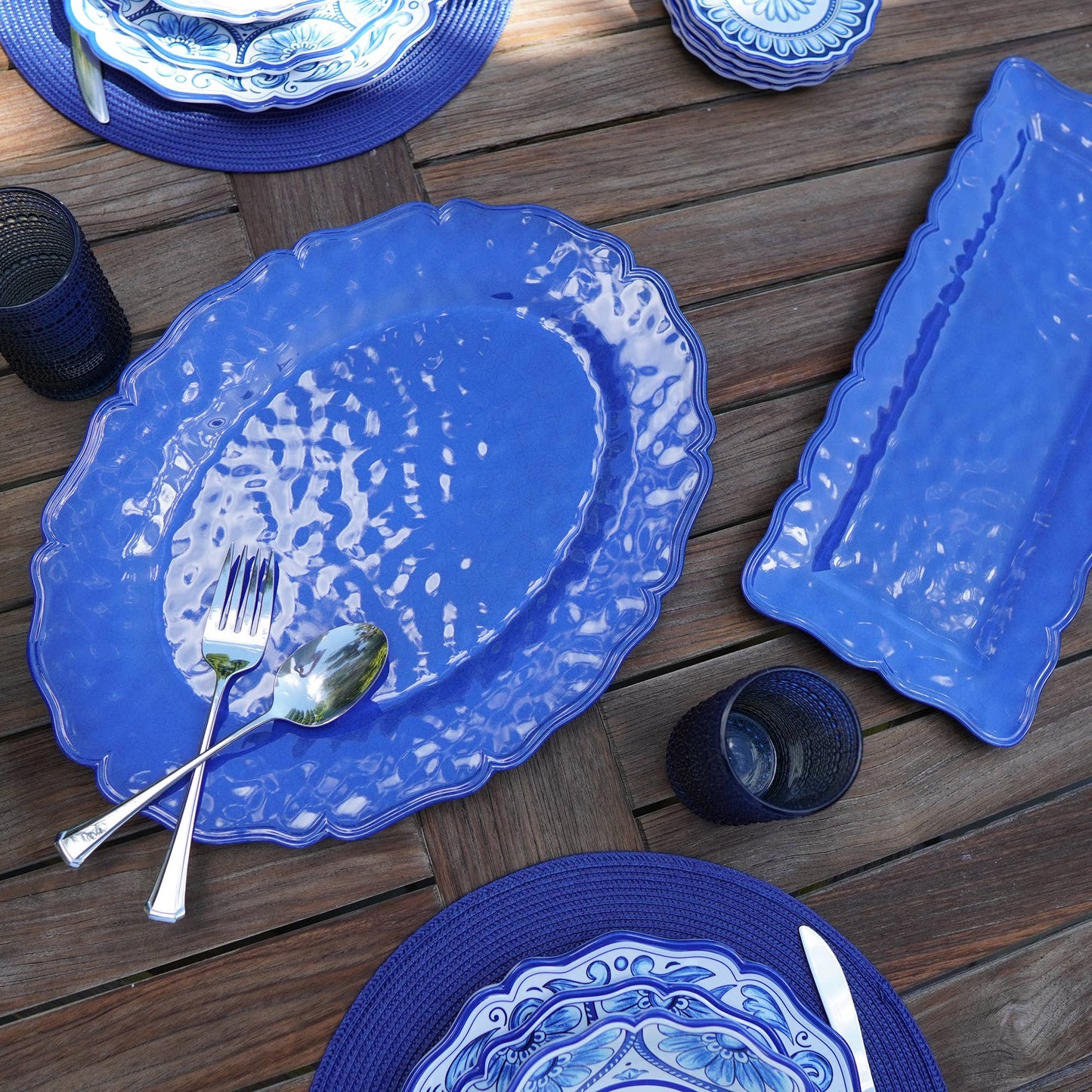 Isabella Blue Rectangular Platter