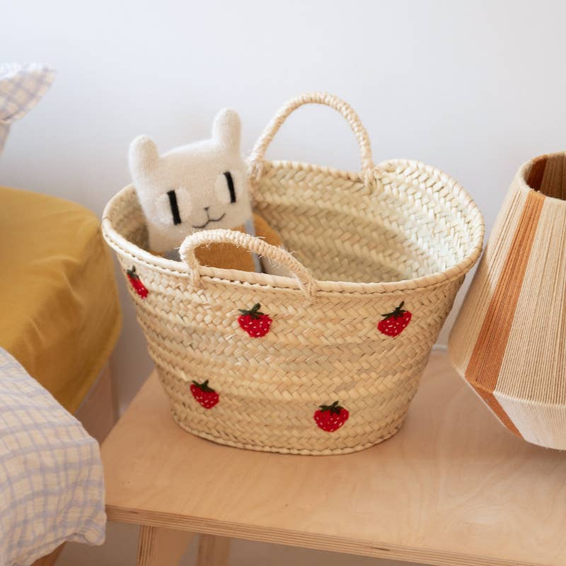 HANDMADE STRAW BASKET - Various Designs & Sizes: Lemon