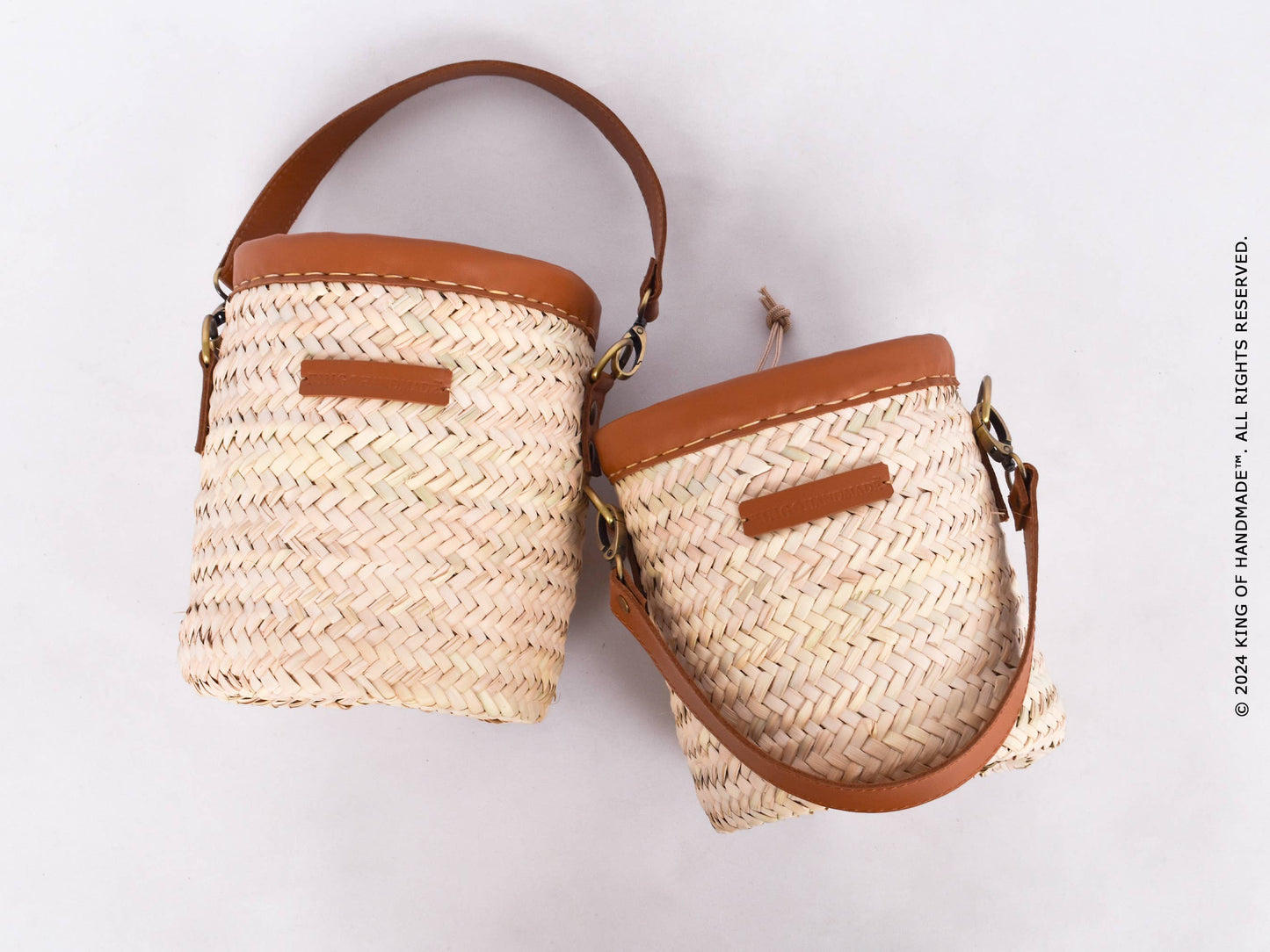 Leather Bucket Bag - Stylish Summer Purse and Handbag