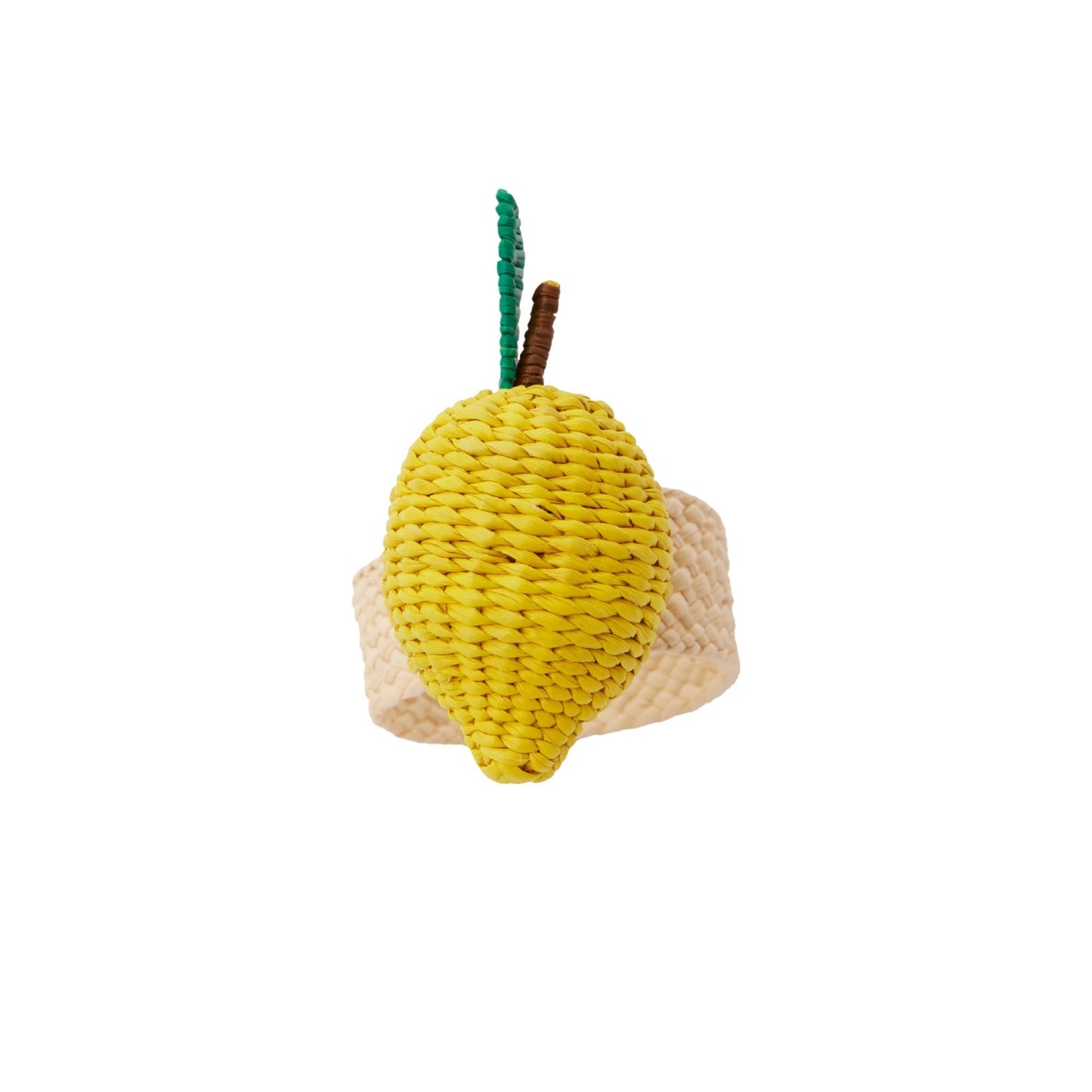 Lemon Fruit Iraca Napkin Ring  - Straw Raffia Tableware