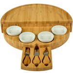 Swivel Charcuterie Board with Ceramic Bowls & Tools